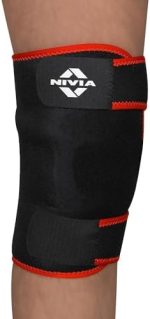 Nivia Adjustable Knee Support for Men & Women, Comfortable Compression Sleeve with Velcro Strap, Ideal for Sports, Gym, Running, Fitness & Joint Protection, Black/Red (Single Piece) - Image 2
