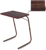 TABLE MAGIC Multipurpose Laptop Table Mat Finish Top PP Steel Metal 52.5 * 40 * 73cm 6 Heights 3 Angles Adjustable Foldable (Alder, Modern Without footrest) - Image 2