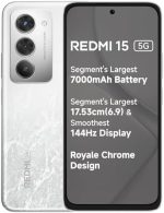 REDMI 15 5G Frosted White 8GB + 256GB | Segment's Largest 7000mAhA Battery | Segment's Largest Display 17.53cm(6.9) Up to 144Hz | Snapdragon 6s Gen 3 | 18W Reverse Charging | 50MP AI Dual Camera - Image 2