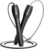 Boldfit Skipping Rope for Men and Women Jumping Rope With Adjustable Height Speed Skipping Rope for Exercise, Gym, Sports Fitness Adjustable Jump Rope Black - Image 2