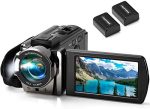 Video Camera Camcorder kimire Digital Camera Recorder Full HD 1080P 15FPS 24MP 3.0 Inch 270 Degree Rotation LCD 16X Digital Zoom Camcorder Camera with 2 Batteries(Black) - Image 2