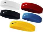 Cotton Headband Sports, Men's women'sGym Workout,Yoga Sweatband-All Sports Wear Headband Fitness Band Unisex (Pack of 5) Red/Yellow/White/Black/Blue - Image 2