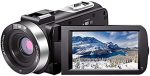 Video Camera Camcorder Full HD 1080P 30FPS 24.0 MP IR Night Vision Vlogging Camera Recorder 3.0 Inch IPS Screen 16X Zoom Camcorders Camera Remote Control with 2 Batteries - Image 2