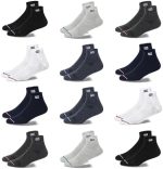 Fitness Mantra® 12 Pairs Sports Ankle Cotton Socks | Free Size| Breathable| Daily Use| Multicolor| 12 Pairs| - Image 2