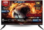 UNICRON 24”INCH Frameless HD Ready Android Smart LED TV | WiFi Enabled | Built-in Apps Compatible (YouTube, Netflix, Prime Video) | HDMI, USB Connectivity | Slim & Stylish - Image 2