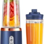Qlect Portable Blender Electric Juicers Fruit Mixers USB Rechargeable Smoothie Mini Personal Juicer 6 Blades 3Gears With 1500 Mah Rechargeable Battery-Smoothie Blender