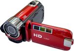 1080P HD Camcorder LCD Video Camera Recorder 16X Zoom Night Vision -EU Red - Image 2