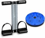 ODDISH way to fitness Double Spring Tummy Trimmer with Twister Disc, Home Gym Fitness Combo, Blue and Black - Image 2