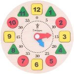 Tantrums Wooden Learning Clock for Kids | Montessori Teaching Clock Toy with Shape & Colour Sorting Number Blocks | Educational Toy for Toddlers - Image 2