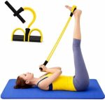 MhIL Yoga Pedal Puller Resistance Band-4 Pull Reducer Tummy Training Foot Pedal Exercise Fitness Band, Body Building Stretching Band Men and Women (Multi-Color) - Image 2