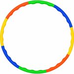 Fitfix® Adjustable Hula Hoop for Kids & Adults | Lightweight Detachable 8-Piece Interlocking Ring for Fitness, Balance & Coordination | Fun Exercise Toy, Indoor & Outdoor Play - Multicolor