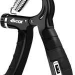 FitBox Sports Adjustable Hand Grip (5kg - 60kg) Strengthener with Counter for Men & Women for Gym Workout Hand Exercise Equipment to Use in Home for Forearm Exercise (Black) Stainless Steel Spring