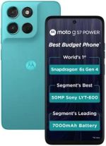 Motorola G57 Power 5G (Fluidity, 8GB RAM, 128GB Storage)| Snapdragon 6s Gen 4 Processor | 6.72" FHD+ Display | 50MP LYT-600 + 8MP Ultrawide | 8MP Selfie Camera | 7000mAh Battery, 33W TurboPower | IP64