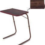 TABLE MAGIC Multipurpose Laptop Table Mat Finish Top PP Steel Metal 52.5 * 40 * 73cm 6 Heights 3 Angles Adjustable Foldable (Alder, Modern Without footrest)