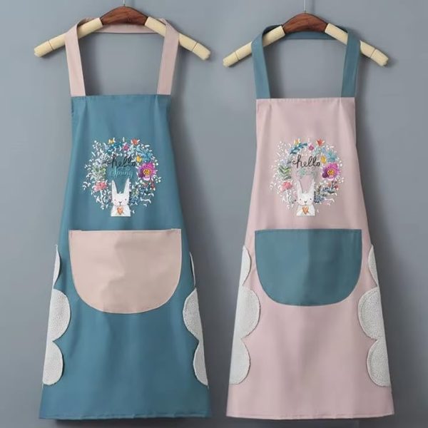 JHBK Kitchen Apron with Wiping Hand Towel Apron for Women and Men with Big Pocket Unique Design Cooking Fits for Restaurant Home and Kitchen Accessories Items