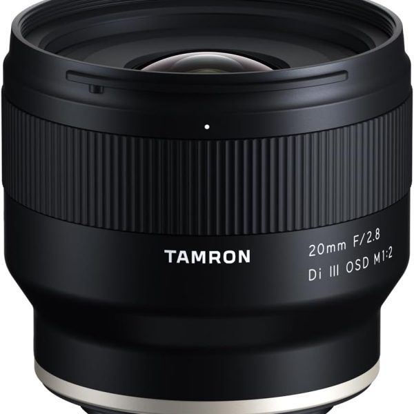 Tamron Full-Frame Mirrorless Camera Lens for Sony (Black, 20mm F/2.8 Di III OSD M1:2)