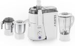 Sujata Powermatic Maxima Juicer Mixer Grinder|900 Watts Double Ball Bearing Motor|22000 RPM|Non-Stop 90 Mins Running|3 Jars including 1750ml Blender, 1000ml Grinder, 500ml Chutney Jar|