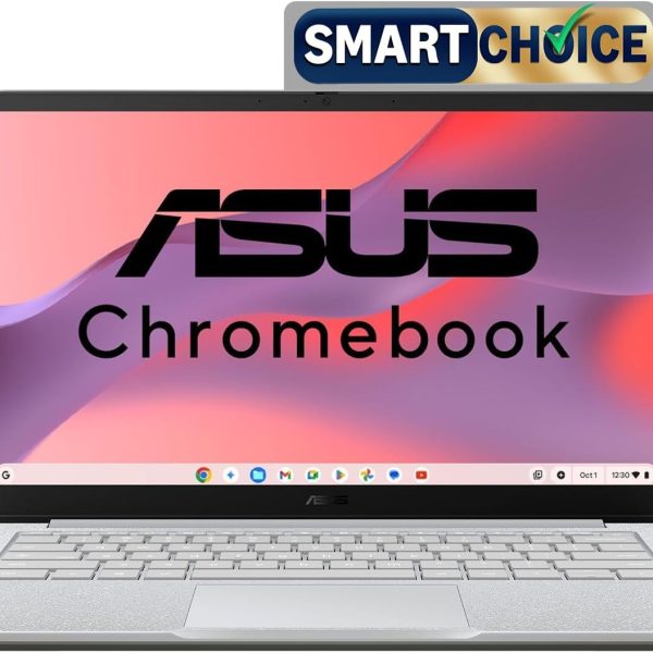 ASUS Chromebook CX1405 (2026), Smartchoice,Intel N50 Processor, Intel UHD iGPU, 8GB RAM, 128GB SSD, FHD, 14" (35.5 cm), Chrome OS, Pure Grey, 1.39 Kg, CX1405CTA-S60622, 42WHrs, Thin & Light Laptop
