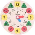 Tantrums Wooden Learning Clock for Kids | Montessori Teaching Clock Toy with Shape & Colour Sorting Number Blocks | Educational Toy for Toddlers