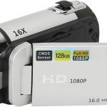 Vintage Video Camera Camcorder, 16Mp Cam Corder, 1080P Digital Camera, 2.4 Inch Rotatable Screen Camcorder, 16X Zoom HD Video Recorder with Fill Light for Teens Beginner Adult
