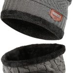 Fitness Mantra® Sports Winters Cap & Muffler for Men & Women| Beanie Cap| 1 Set| (Multicolor)