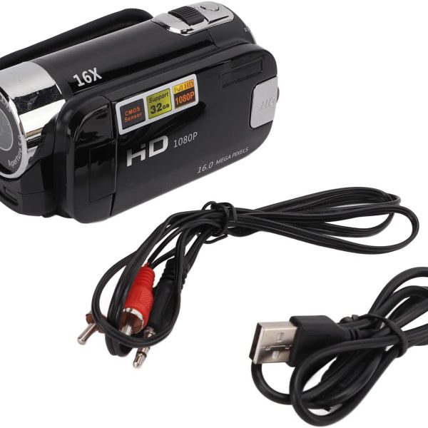 Digital Video Camera Camcorder High Definition Recording for Shooting, 2.7 Inch LCD Display, 16X Zoom, Built-in Flash, Convenient with Screw Interface