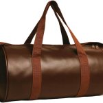 Gym Duffel Bag Unisex PU-Leather Shoulder & Cross-Body Gym Bag |Kit Bag|Sports Fitness Bag|Gym Bag with Adjustable Strap Leatherette for Sports and Travel Bag (Brown)