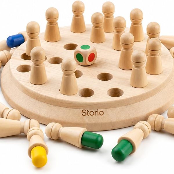 Storio Educational Learning Geometric Shape Memory Chess Puzzle | Quick Color, Shape Matching Board Game | Sensory Educational Learning Toy for Kids
