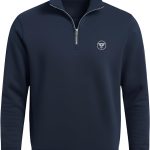 Men’s Half-Zip Pullover 100% Fleece Sweatshirt Stylish, Breathable Full Sleeve Winter Wear Warm, Lightweight & Comfortable for Office, Casual, Travel & Sports