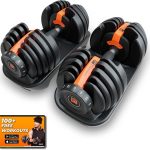 Flexnest Adjustable Iron Dumbbells Set, Designed-in-Germany, Easy Weight Adjustment (2.5Kg-24Kg), Home Workout, Gym Exercise Set For Men & Women, 24Kg, Set of 2