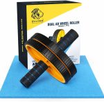 PRO365 Premium Ab Wheel Roller | Heavy Steel Rod | Core Home Workout Equipment 100 Kg | 6MM Knee Mat | Lifetime Brand Warranty