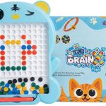BRAINX Magnetic Dot Art Drawing Board for Kids 3 Years Above | Magnetics Beads Board Game – Magpad, Ideal for Creativity, Fine Motor Skills, STEM Learning, Gifting & Fun Playtime(Sky)