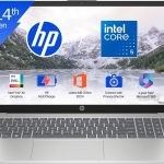 HP 15 (i5 14th Gen), Intel Core 5, 16GB RAM (Upgradeable), 512GB SSD, FHD, Anti-Glare, 15.6''/39.6cm, Win11, M365 Basic(1yr), Office24, Silver,1.59kg, fd0682tu, FHD Camera w/Shutter, Backlit Laptop