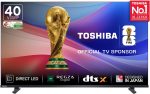 Toshiba 100 cm (40 Inches) HD Ready Smart LED TV | Dolby Audio & DTS Virtual:X | Game Mode | REGZA Engine | VIDAA OS | 40V35RP