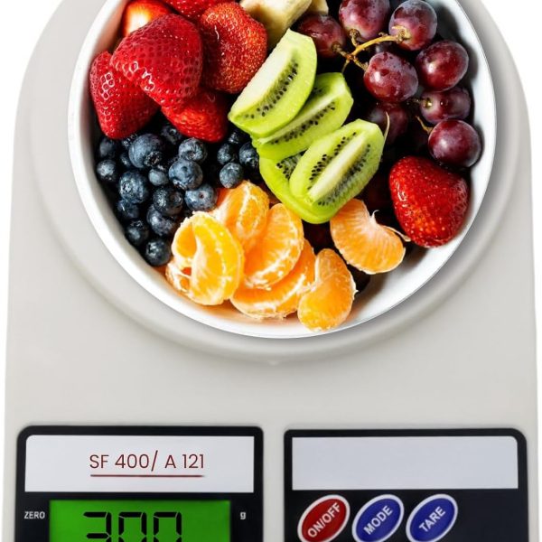 ATOM ALISTON K1 Series Digital Kitchen Weighing Scale 10 kg, Electronic Weight Machine with LCD Display for Baking, Cooking, Food & Diet, SF-400/A121. 6Months Warranty (Colour May Vary)