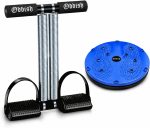 ODDISH way to fitness Double Spring Tummy Trimmer with Twister Disc, Home Gym Fitness Combo, Blue and Black