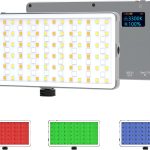 DIGITEK® (LED-D135 ML) 12W Metal Body RGB LED Light with OLED Display, Adjustable Brightness & 360° Color Control, Type-C Charging, 21 Preset Effects, Multi-Scene Lighting for Photo & Video Shoots