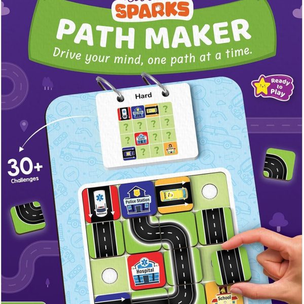 Smartivity Path Maker Brain Puzzle for Kids 4-8 Years Old I Guide Vehicles to Their Destination - 30+ Challenges I Logic & Problem-Solving Puzzle Game for Boys & Girls 4,5,6,7,8 Years