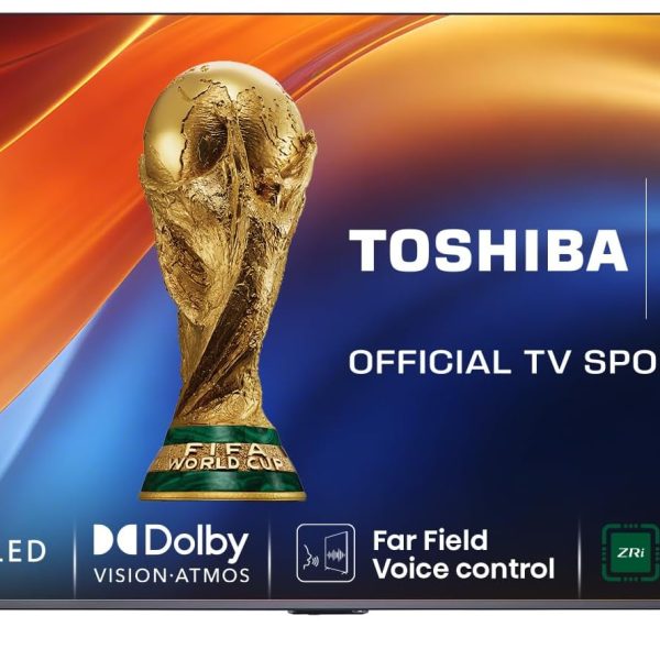 Toshiba 126 cm (50 Inches) 4K Ultra HD Smart QLED TV | Dolby Atmos, HDR10+ | 24W Powerful Speakers | AI Sports Mode | REGZA Engine ZR | Voice Control | AI 4K Upscaling | VIDAA OS | 50M450RP
