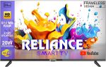 Reliance 60 cm (24 inches) HD Ready Smart Android LED TV, Frameless Design, IPS A+ Display, 20W Sound Output, Model RO24MP3972HD (Black)