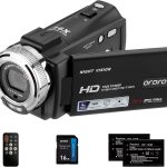 Camcorders ORDRO HDV-V12 HD 1080P Video Camera Recorder Infrared Night Vision Camera Camcorders with 16G SD Card and 2 Batteries