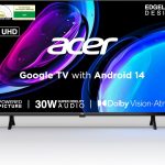 Acer 108 cm (43 inches) Ultra I Series 4K Ultra HD Smart LED Google TV AR43UDGGU2875BD