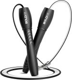 Boldfit Skipping Rope for Men and Women Jumping Rope With Adjustable Height Speed Skipping Rope for Exercise, Gym, Sports Fitness Adjustable Jump Rope Black