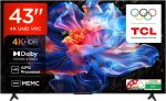 TCL 108 cm (43 inches) Metallic Bezel Less Series 4K Ultra HD Smart LED Google TV 43V6C