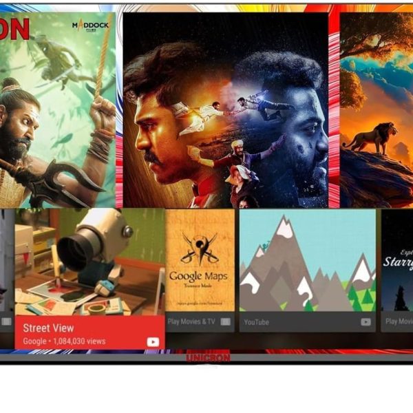 UNICRON 24”INCH HD Ready Android Smart LED TV | WiFi Enabled | Built-in Apps Compatible (YouTube, Netflix, Prime Video) | Screen Mirroring | HDMI, USB Connectivity | Slim & Stylish