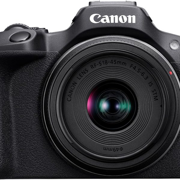 Canon EOS R100 24.1 MP Mirrorless Camera (Black) with RF-S18-45mm f/4.5-6.3 is STM Optical Zoom Lens | 4k Video