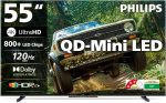 PHILIPS 138 cm (55 inches) 4K Ultra HD QLED Smart QD-Mini LED Google TV 55MLED610/94