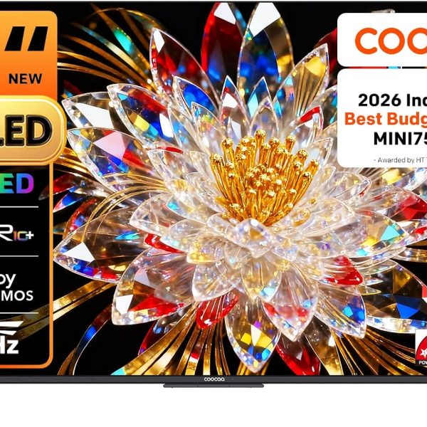 coocaa 138 cm (55 inches) 4K Ultra HD Smart Mini LED QLED Google TV 55MINI75Q
