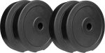 SIMRAN SPORTS 8KG Vinyl-Coated PVC Weight Plate Set – Includes 2KG x 4 Dumbbell Plates (Black) for Strength Training, Home Gym & Fitness Workouts