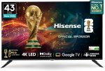 Hisense 108 cm (43 inches) E6S Series 4K Ultra HD Smart LED Google TV 43E6S